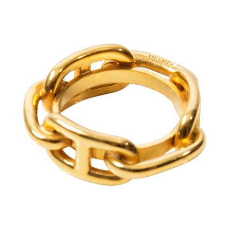 hermes chain link ring|hermes link chain gold.